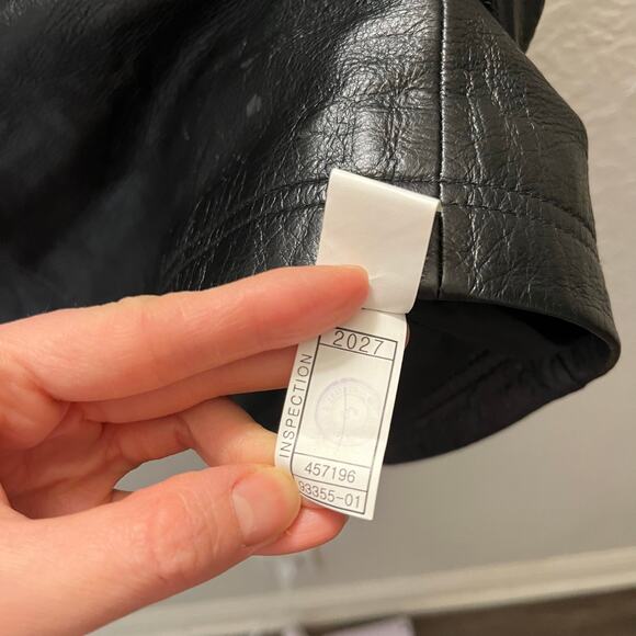 Y2K Vtg Wilsons Leather Maxima Black Leather Crop Top Bustier Camisole M Goth - Picture 7 of 9